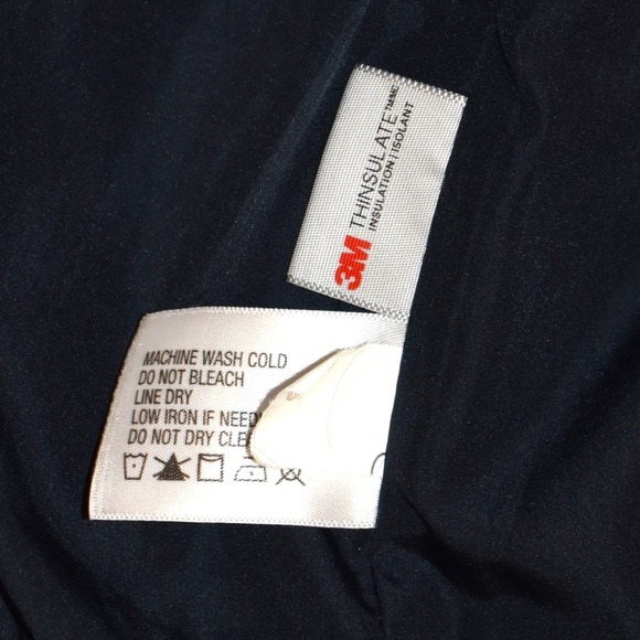 Orvis Quilted Longline Parka Women Medium Navy Blue 3M Thinsulate Hooded Coat - Picture 3 of 7